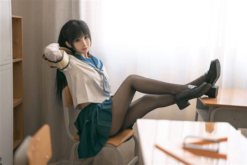 樱井宁宁COS风纪委员，穿超可爱的日系J